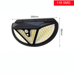 Four-sided luminous solar sensor wall lamp outdoor waterproof courtyard street lamp