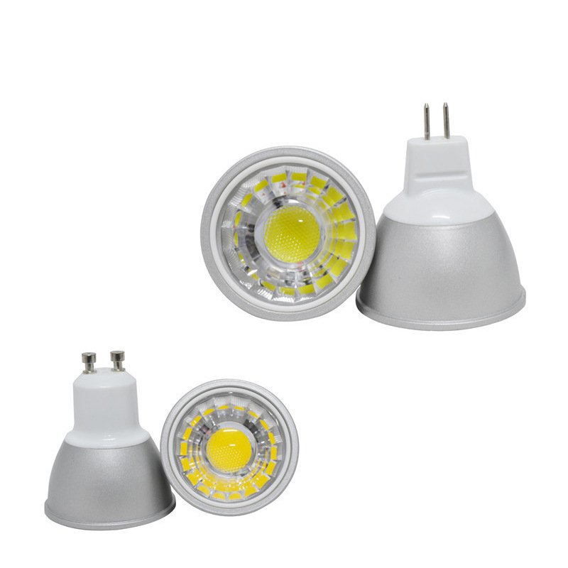 Dimmable COB LED MR16 bulb 3W 5W 7W no glare 85V-265V/12V Size 50×57MM for hotel and living room