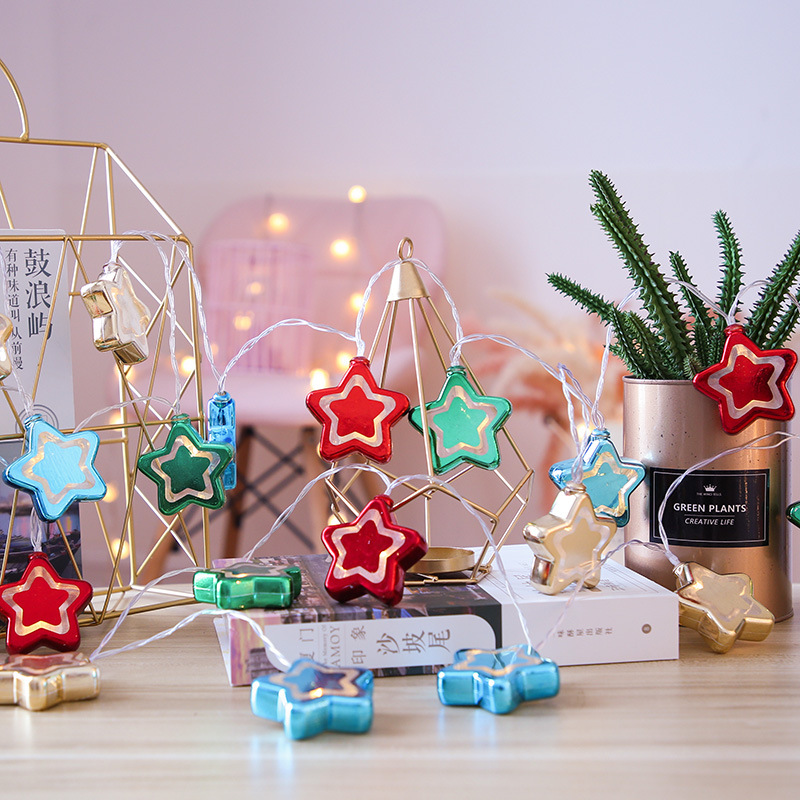 Christmas LED Crack Star Colorful String Lights