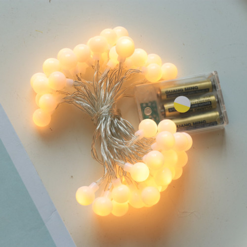 Fashion Simple LED Frosted Small Ball Battery Remote Control Series of Colored Strings, Indoor and Outdoor Decorative Lights