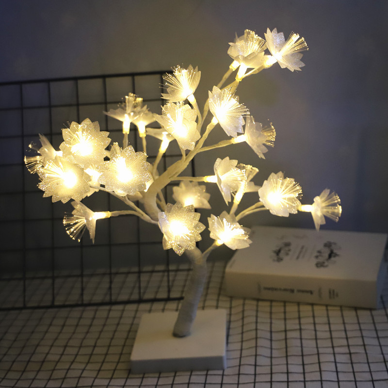 Flower Optical Fiber Decorative USB LED Lamp,