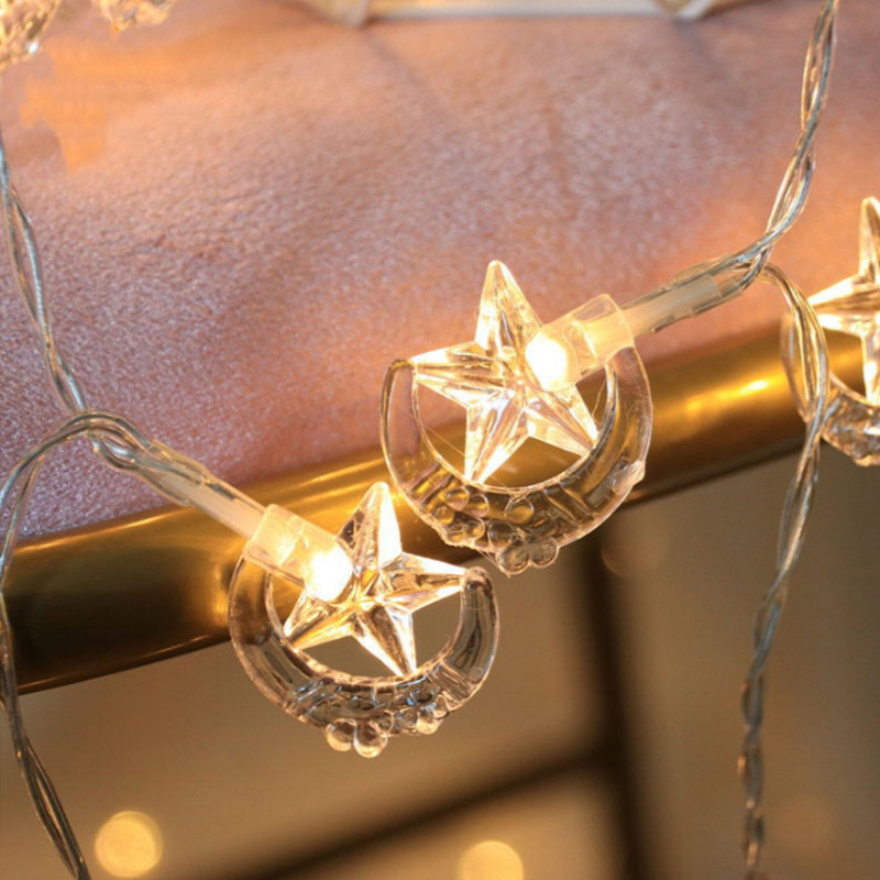 LED Star-Moon Battery Light String Romantic Wedding Room Christmas Tree Decoration