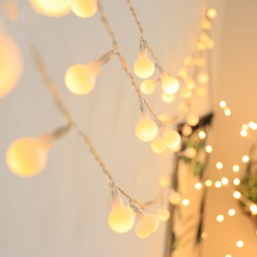 Fashion Simple LED Frosted Small Ball Battery Remote Control Series of Colored Strings, Indoor and Outdoor Decorative Lights