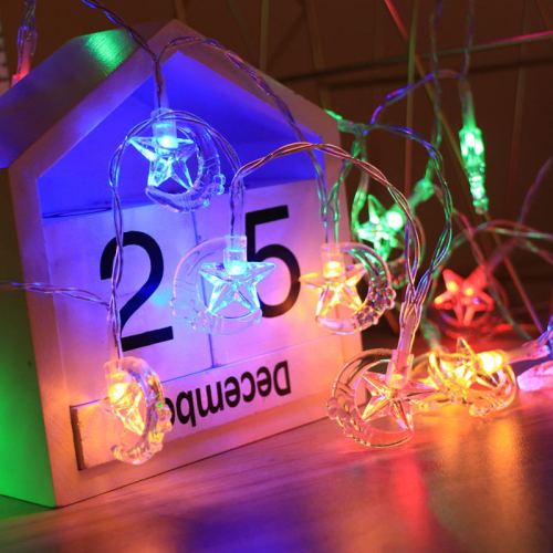 LED Star-Moon Battery Light String Romantic Wedding Room Christmas Tree Decoration