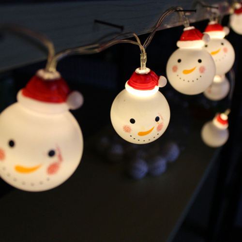 New LED Santa Claus, Snowman, Elk, and Painted Candles Christmas Decorative Battery-Light String