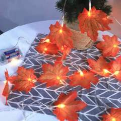 The New Cross-Border Maple Leaf Battery String LED Halloween and Thanksgiving Decorative Lights