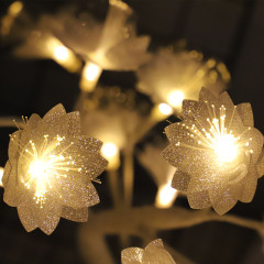 Optical Fiber Flower Decorative Tree Lamp, Battery Case USB Dual-Use Small Night Light