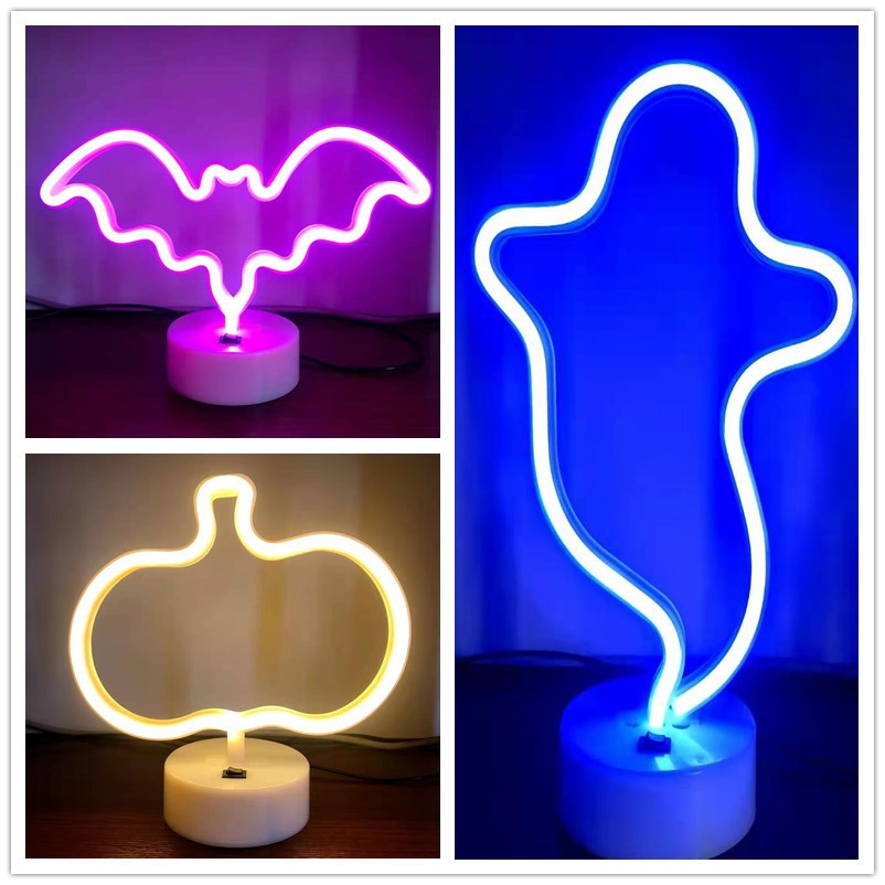 Neon Cartoon Modeling Lamp with USB Connector and Base