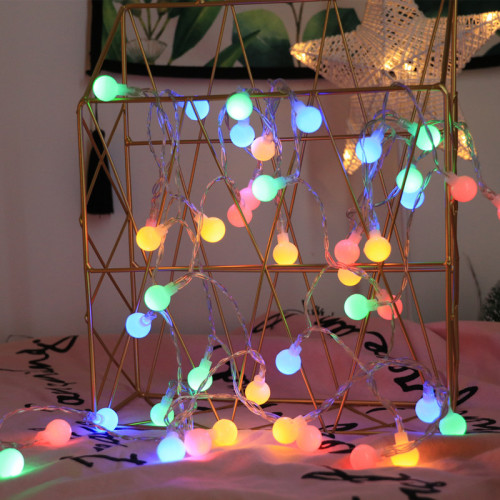 Fashion Simple LED Frosted Small Ball Battery Remote Control Series of Colored Strings, Indoor and Outdoor Decorative Lights