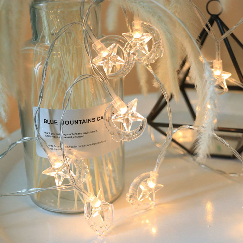 Christmas LED Star-Moon Battery Light String light USB Charge Battery