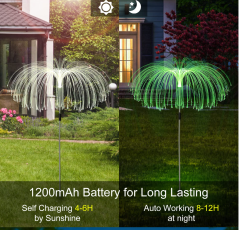 Outdoor Water Proof Solar Fiber optic jellyfish led lights