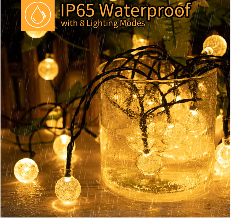 Solar Panel Crystal Ball LED lights