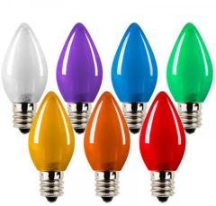 View larger image Add to Compare Share 110V 220V E12 E14 Plastic Glass Patio String Light Bulb Mini Decorative Multi Colored C7 C9 Christmas Light Replacement Bulbs