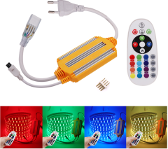 1500W Waterproof LED RGB Controller With 24 Keys IR Remote for 2835 5050 RGB LED Tape or Neon Light EU Plug