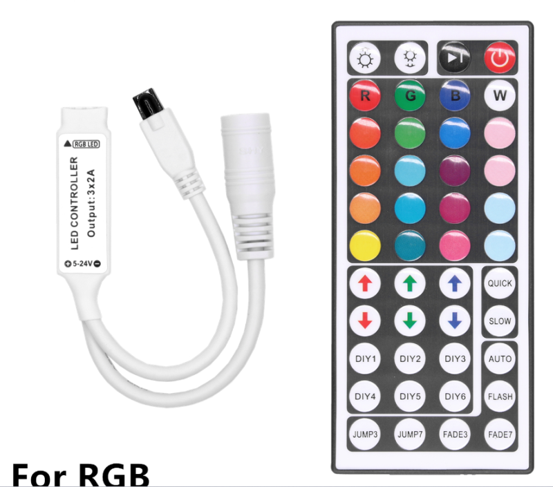 LED IR RGB Controller LED Lights Controller IR Remote Dimmer DC12V For RGB 3528 5050 LED Strip Led Controller