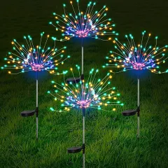 Solar Firework Light Grass Globe Dandelion 90/150/200 LED Fireworks Lamp For Garden Lawn Landscape Holiday Christmas Lights