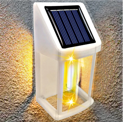 2PCS Wall Lights IP65 Waterproof Outside Wall Sconce Solar Motion Sensor for Entryway Front Door for Garden Landscape Driveway