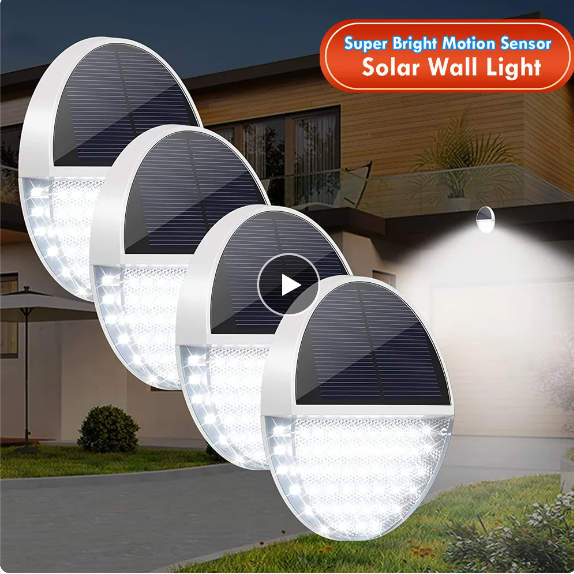 48LED Solar Motion Sensor Light Outdoor Super Bright Solar Security Wall Lamp for Garage Front Door Wall Porch Step Fence Street