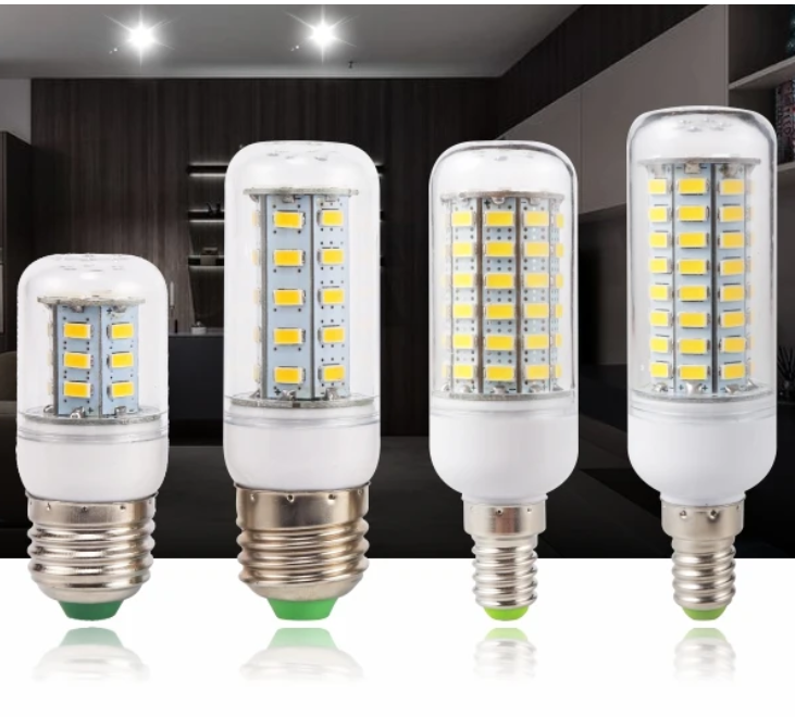 E27 E14 LED Corn Bulb 24 36 48 56 69 72 LEDs SMD 5730 220V Lampada LED Lamp Chandelier Candle LED Light Bombilla