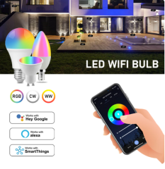 RGB Tuya Smart Wifi GU10 E27 E14 LED Lights Bulb Life APP Control Led Lamp Works With Yandex Alice Google Home Alexa