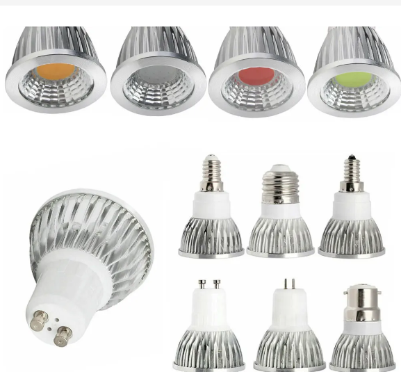 High Power 3W 4W 5W Dimmable Led Bulb Spotlight GU10 GU5.3 E27 E14 E12 B22 Bayonet Red Green Blue Yellow Spot Light 110V 220V