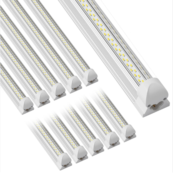 Indoor Lighting V-Shaped Aluminum 50w 100w 4ft 8ft Led Shop Lights 4 8 Foot T8 Integrated Led Tube Light Fixture