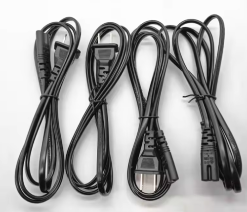 Custom Durable Waterproof Nema 2pin 1-15P USA 2 Prong Power Cord With 8 Tail for Household Computer