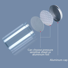 Clear PET Plastic Straight Sided Round Jar