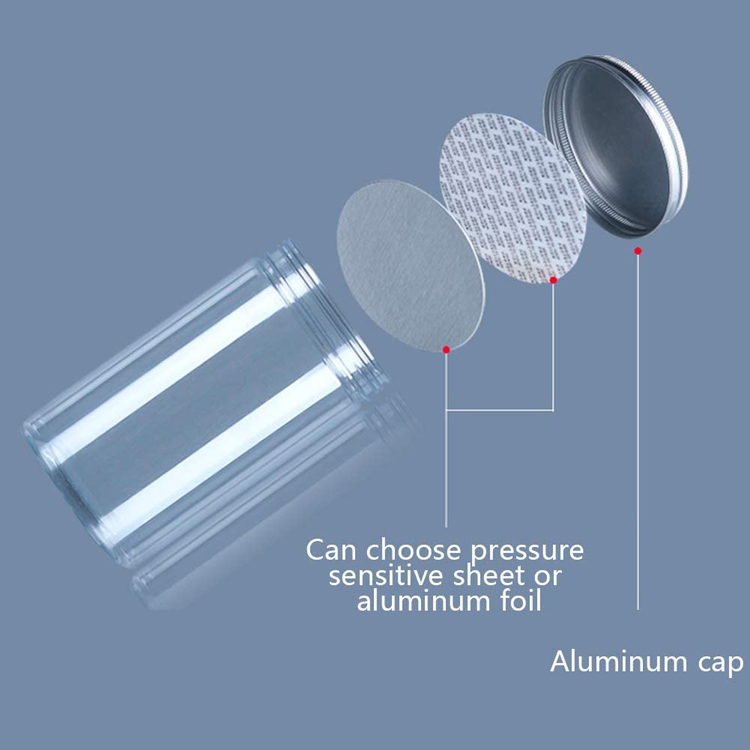 Clear PET Plastic Straight Sided Round Jar