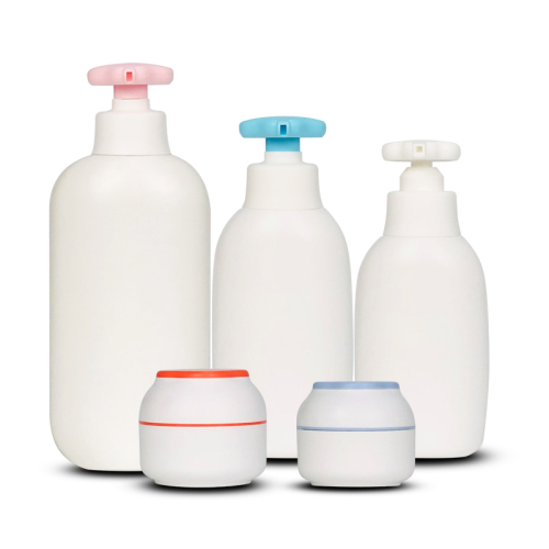 8oz 12oz 16oz White HDPE Plastic Pump Bottle &amp; 30g 50g Cream Jar