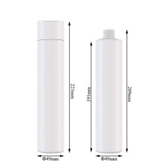 10oz White HDPE Plastic Cylinder Bottle