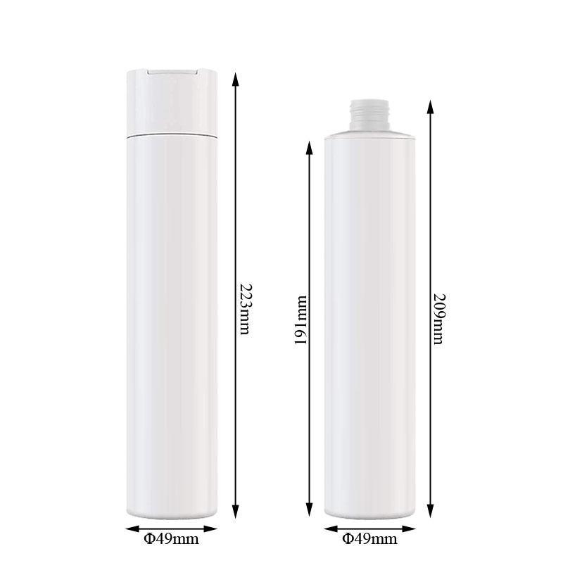 10oz White HDPE Plastic Cylinder Bottle