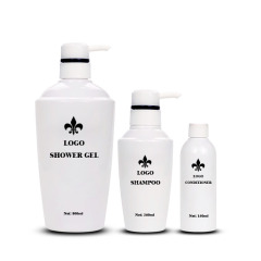 250ml 800ml White PET Plastic Pump Bottles for Shower Gel & Shampoo & Conditioner Packaging
