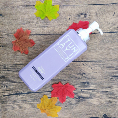 800ml 27oz Purple PET Plastic Square Pump Bottle for Shampoo & Conditioner