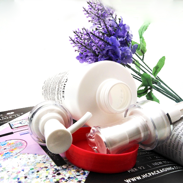 750ml 25oz White HDPE Plastic Round Shampoo Bottle