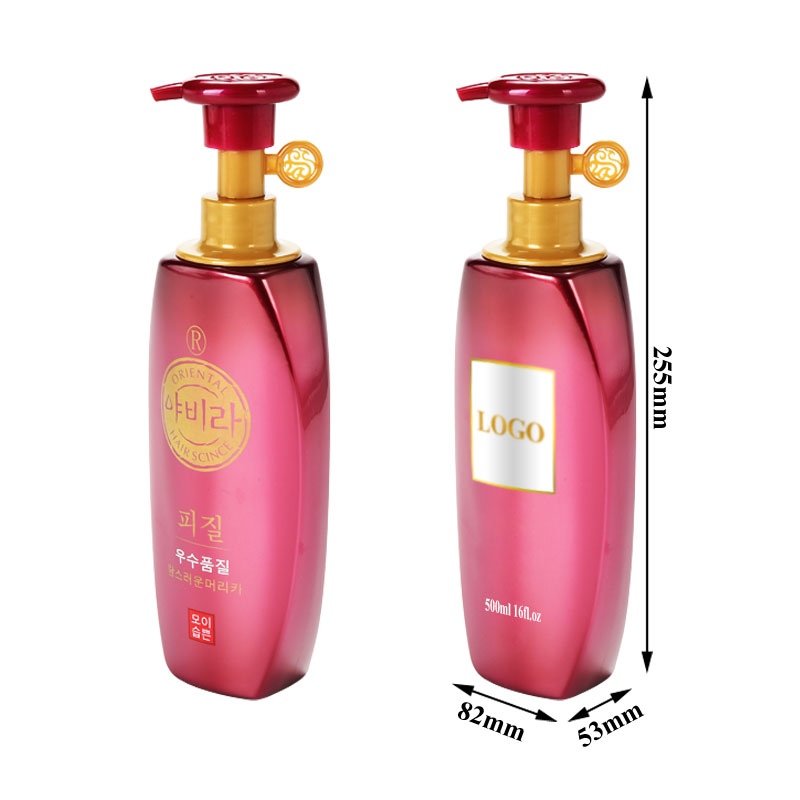 500ml 16oz PET Plastic Shampoo Bottle