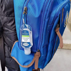 45ml 1.5oz Clear PET Plastic Hang Keychain Squeeze Bottle with Flip Top Cap for Liquid Soap