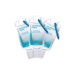 45ml 1.5oz Clear PET Plastic Hang Keychain Squeeze Bottle with Flip Top Cap for Liquid Soap