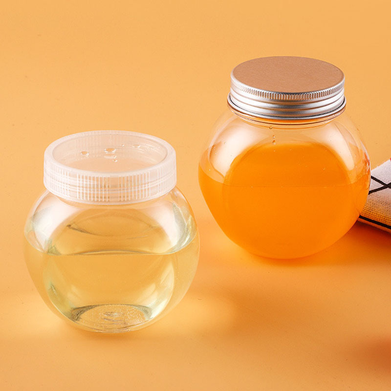 6oz 8oz Clear PET Plastic Oblate Jar