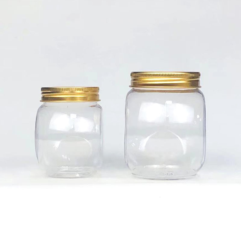 6oz 8oz Clear PET Plastic Oblate Jar