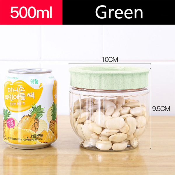 500ml 16oz Clear PET Plastic Storage Jar