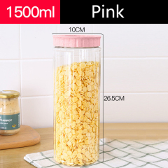 1.5L 50oz Clear PET Plastic Storage Jar