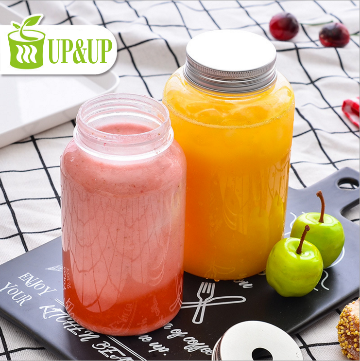 15oz Clear PET Plastic Beverage Round Bottle