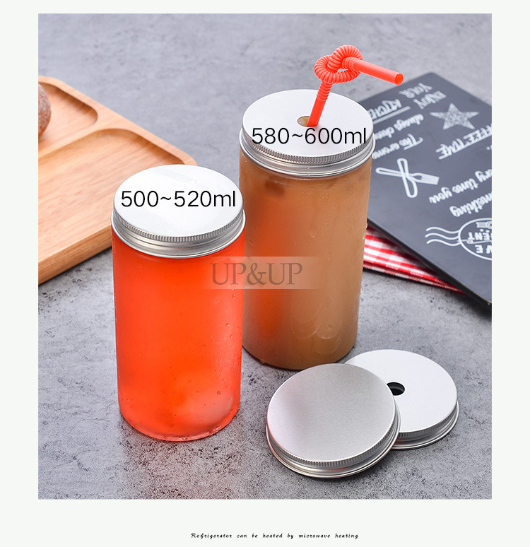 480ml 16oz Clear PET Plastic Beverage Cylinder Bottle