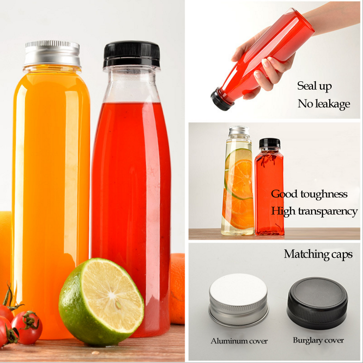 Clear PET Plastic Juice Bottle