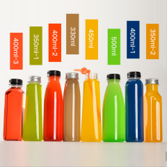Clear PET Plastic Juice Bottle