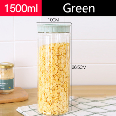 1.5L 50oz Clear PET Plastic Storage Jar