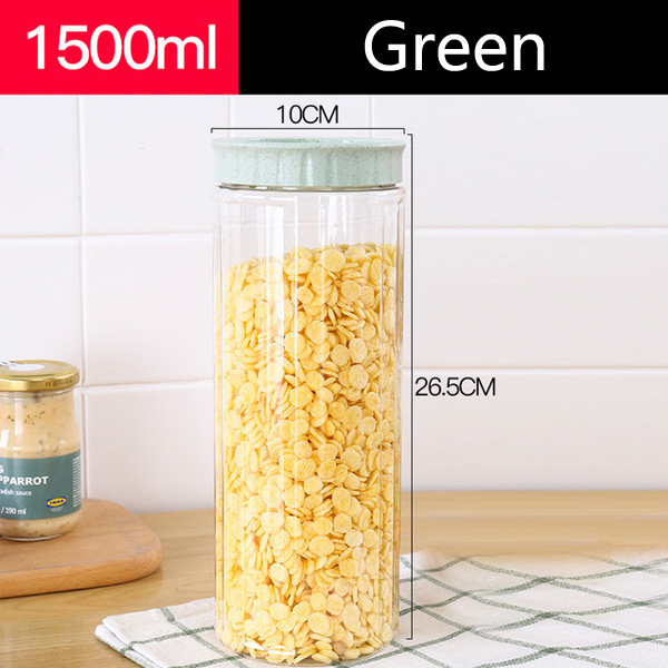 1.5L 50oz Clear PET Plastic Storage Jar