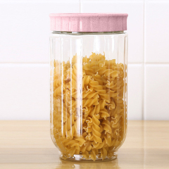 1L 34oz Clear PET Plastic Storage Jar