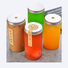480ml 16oz Clear PET Plastic Beverage Cylinder Bottle